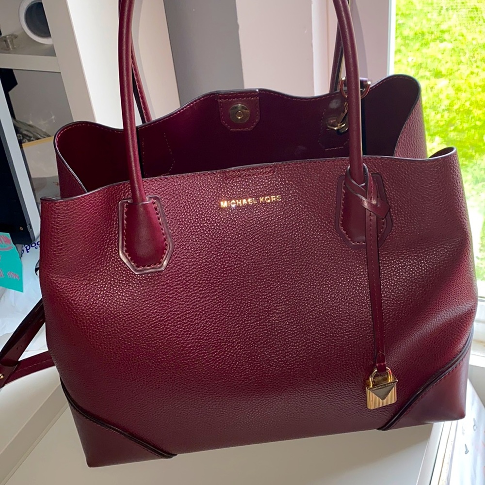 Oxblood Michael Kors purse
